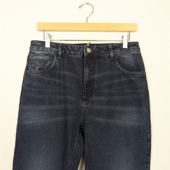 Reclaimed Vintage Dark Wash Raw Hem Bootcut Jeans Size 30 - Picture 4 of 8